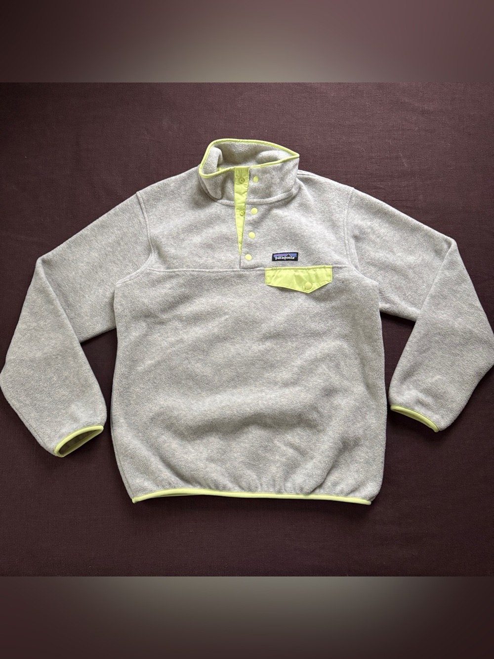 Patagonia Lightweight Synchilla Snap-T Fleece Pullover XS Oatmeal Yellow